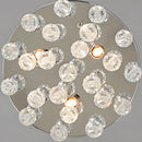Modern Ceiling lights with Crystal Droplets, Chrome Finish
