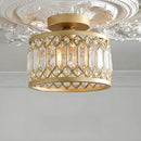 Contemporary semi flush mount crystal hall ceiling lights
