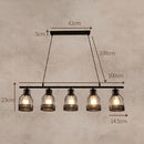 Black Iron  Multi-Bulbs Vintage Island Light For Dining Room