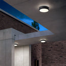 Outdoor Close to Ceiling LED Ceiling Lamp Waterproof in Black