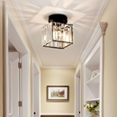 Modern Simplicity Clear Striped Glass Shade Ceiling Light