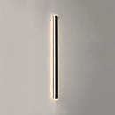 Set of 2 Modern IP65 Slim Black LED Outdoor Strip Wall Light