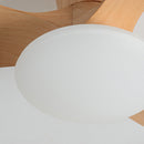 Natural Wood Simple Stylish Ceiling Fan With LED Light