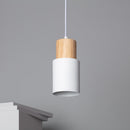 Modern Macaron Cylinder Iron Pendant Light