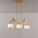 Multi-Head Birdie Designer Long Crystal Island Lamps