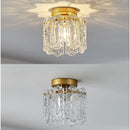 Luxurious Gold Glass Hallway Ceiling Light