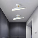 Minimalism White LED Semi-Flush Ceiling Light For Bedroom
