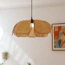 Rattan Petal Rustic Lamp Shade Pendant Light