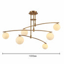 Modern Nordic Glass Ball Semi Flush Chandelier