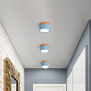 Set of 2 Small Flush Ceiling Lighting Macaron Finish Ceiling Lamp for hallway