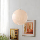 Art Deco Candy Pendant Light with Glass Shade