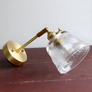 1-Bulb Adjustable Glass Wall Sconce