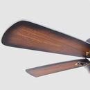 Wood Vintage Design Flush Ceiling Fan With LED Light
