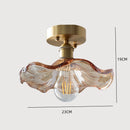 Vintage Flowers Glass Kitchen Ceiling Lighting