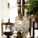 Flower Glass Clear Dining Room Pendant Light