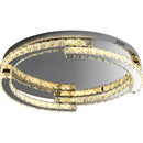 Luxury Stainless Steel Crystal Ceiling Lights LED Flush Mount Light