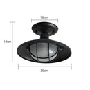 Industrial Ceiling Light Fixture Rustic Black Metal Cage Close To Ceiling Lamp