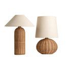 Natural Sabi Rattan Table Lamp for Bedroom Living room