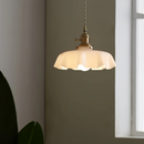 Modern Romantic Glass Ribbon Edge Pendant Light