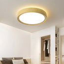 Modern Minimalist Round Wood Colour Iron LED Ceiling Lights