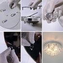 Modern Ceiling lights with Crystal Droplets, Chrome Finish