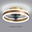Simple Round Bedroom Ceiling Fan With LED Light