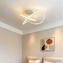 Modern LED Spiral Semi Flush Mount Ceiling Light for Living Room Hallway Kitchen