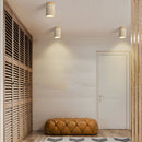 Wood Simplicity Cylindrical Hallway Ceiling Light