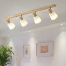 Modern Rotatable Wood Minimalism Decor Track Lighting For Hallway