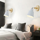 Simple Macaron Style Wood Bedroom Wall Light