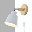 Simple Macaron Style Wood Bedroom Wall Light
