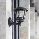 IP44 Weather-resistant Black Lantern Outdoor Lights for Garden