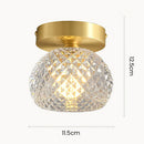 Contemporary Mini Clear Semi-Flush Hallway Ceiling Light