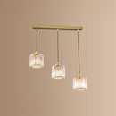 Simple Multi-Head Designer Crystal Kitchen Island Lamps
