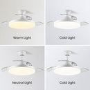 Simple Low Profile Bedroom Ceiling Fan With LED Light