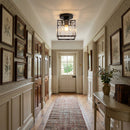 Modern K9 Crystal Hallway Semi Flush Ceiling Lights for Corridor Loft Balcony
