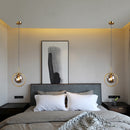 Light Luxury Glass Clear Bedroom Pendant Light