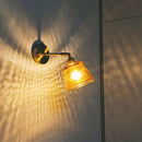 1-Bulb Adjustable Glass Wall Sconce