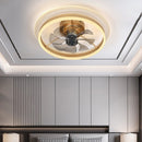 Modern Round Gold Ceiling Fan With Light