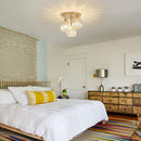 Elegant Crystal Semi Flush Ceiling Light