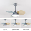 Macaron Colorful Round Ceiling Fan With LED Light For Children's Room