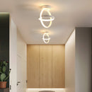 Modern Geometric Iron LED Ceiling Light for Hallway