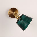 1-Bulb Adjustable Glass Wall Sconce