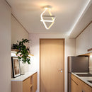 Modern Geometric Iron LED Ceiling Light for Hallway