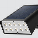 IP54 Waterproof Black Solar Powered Outdoor Wall Lights, Dusk-to-Dawn