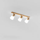 Modern Rotatable Wood Minimalism Decor Track Lighting For Hallway
