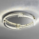 Luxury Stainless Steel Crystal Ceiling Lights LED Flush Mount Light