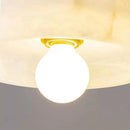 Simple White Marble Pendant Light For Living Room