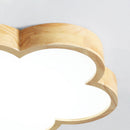 Wabi-Sabi Wood Flowers LED Ceiling Light For Bedroom