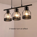 Black Iron  Multi-Bulbs Vintage Island Light For Dining Room